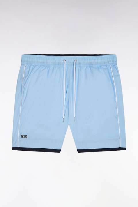 Maillot de bain ciel à passepoil blanc - Image 2