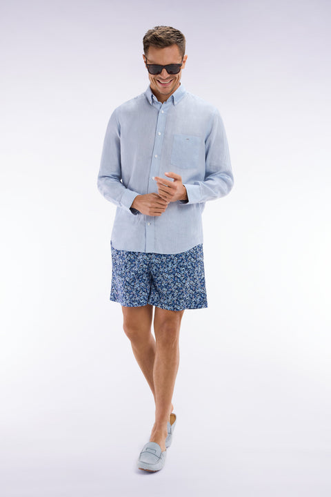 Maillot de bain bleu à imprimé floral - Image 2