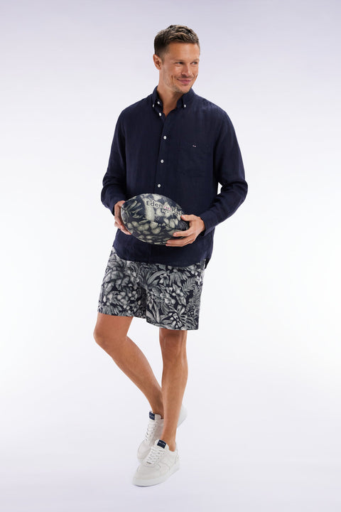 Maillot de bain marine à imprimé jungle blanc - Image 2