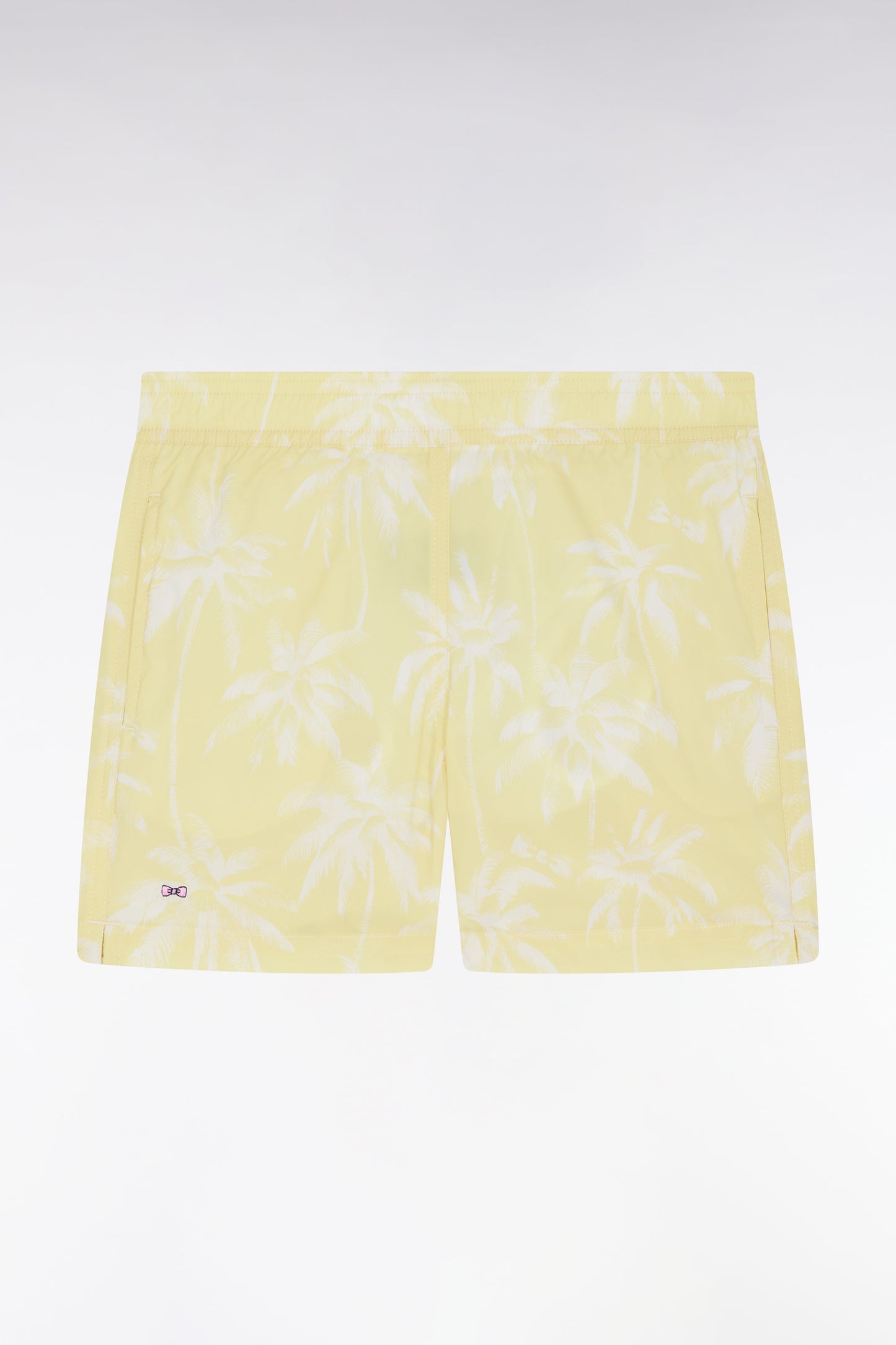 Maillot de bain enfant jaune à imprimé palmier