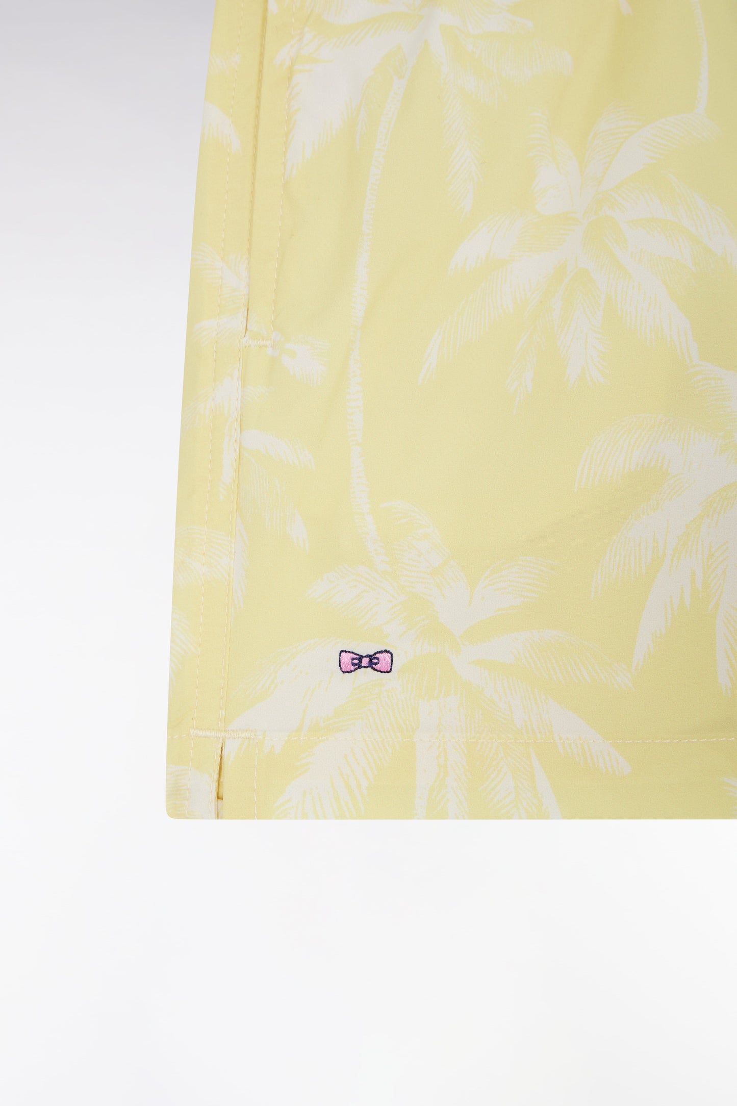 Maillot de bain enfant jaune à imprimé palmier