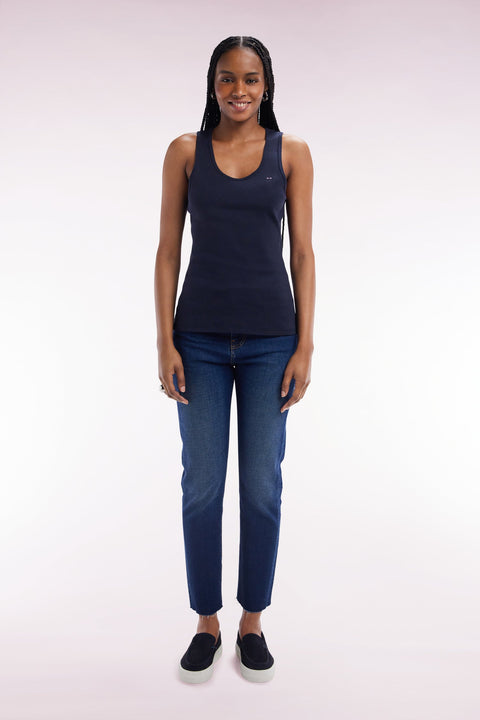 Jean 5 poches en denim stretch bleu coupe slim - Image 3