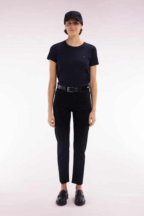 Jean 5 poches en denim stretch noir coupe slim - Image 3