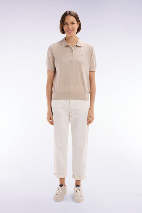 Jean 5 poches en denim stretch beige coupe Comfort - Image 3