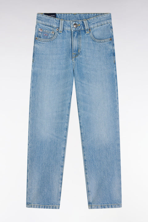 Jean 5 poches en denim clair coupe droite - Image 1