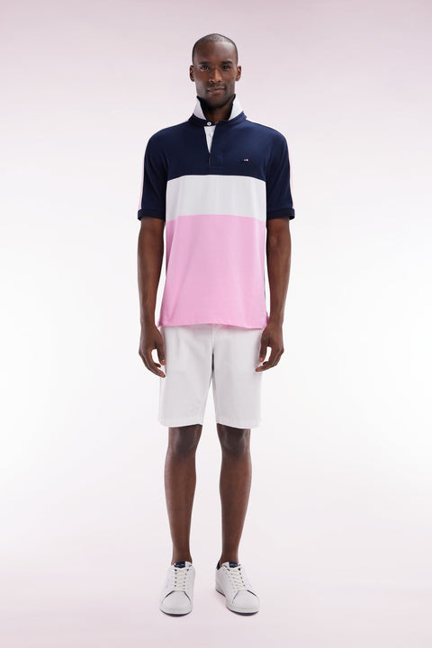 Bermuda chino en coton stretch blanc coupe droite - Image 1