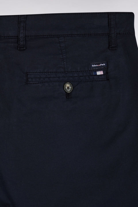 Bermuda chino en coton stretch marine coupe droite - Image 2