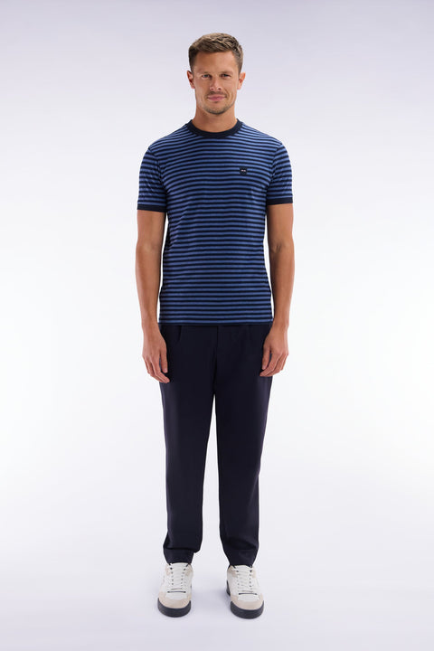 Pantalon à taille élastique marine - Image 1