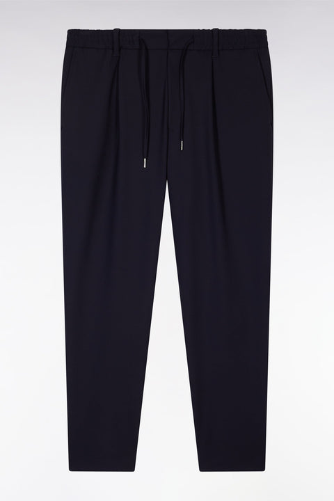 Pantalon à taille élastique marine - Image 2