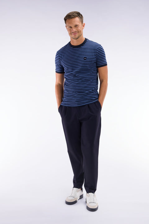 Pantalon à taille élastique marine - Image 3