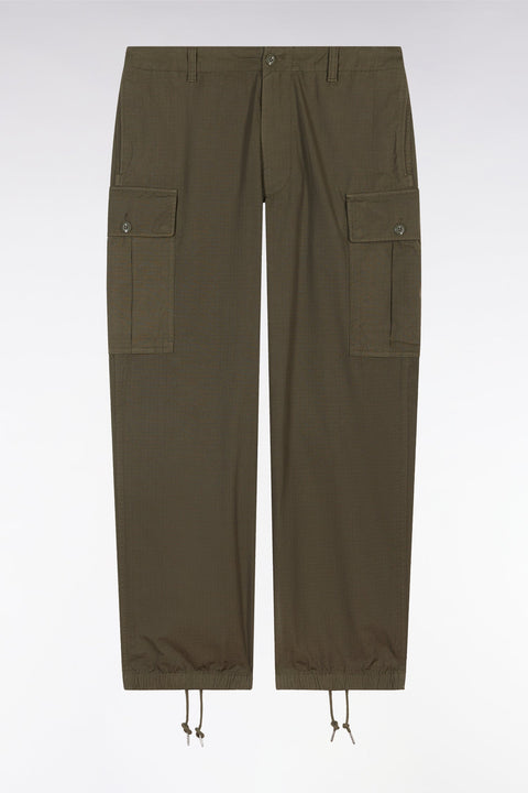 Pantalon cargo en coton kaki coupe droite - Image 2