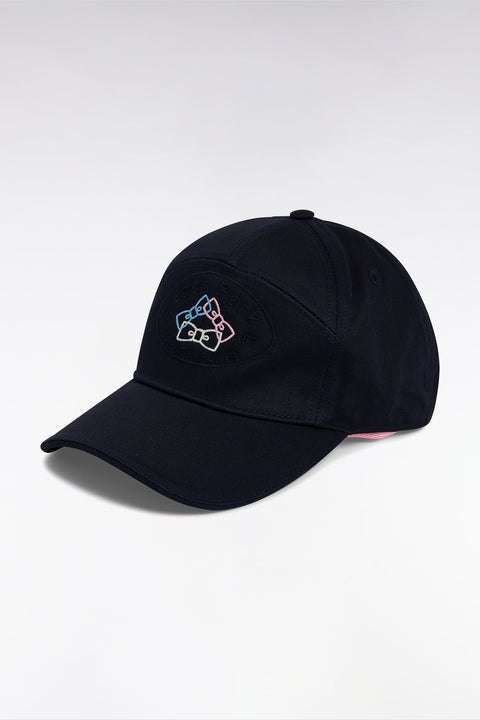 Casquette en twill de coton marine broderie nœuds papillon - Image 2