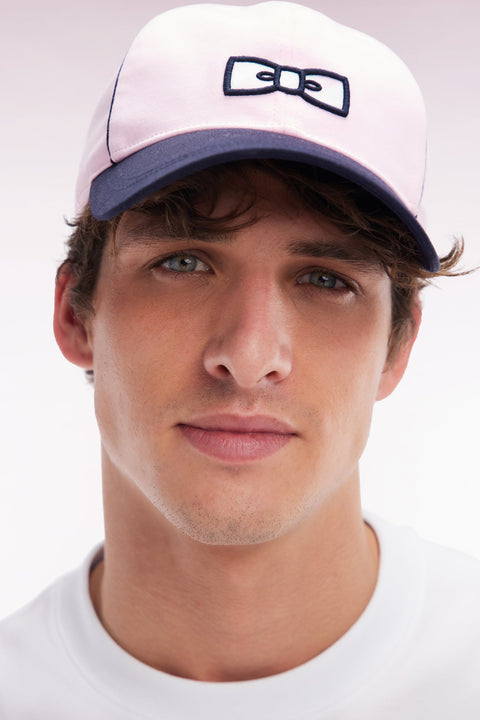 Casquette en jersey de coton rose nœud papillon cerclé - Image 1