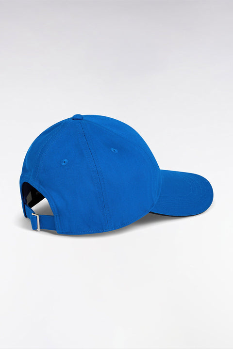 Casquette en twill de coton bleu visière passepoilée - Image 3