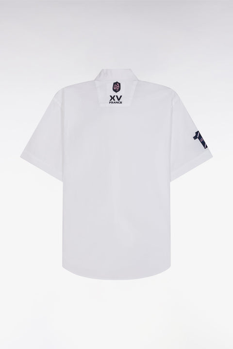 Chemise à manches courtes en coton blanc XV de France - Image 2