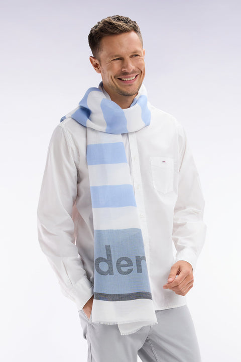Chemise unisexe en coton et lyocell stretch blanc coupe droite - Image 3