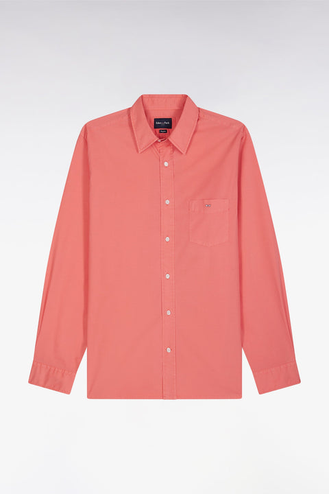 Chemise unisexe en coton et lyocell stretch saumon coupe droite - Image 2