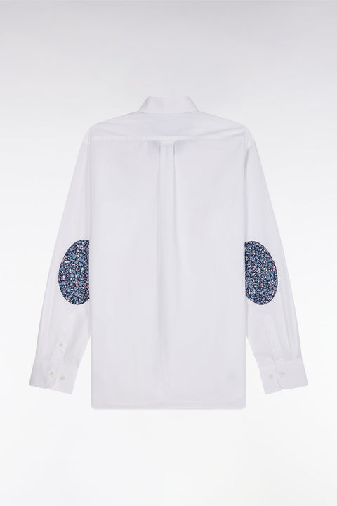 Chemise en coton blanc coudière coupe droite - Image 2