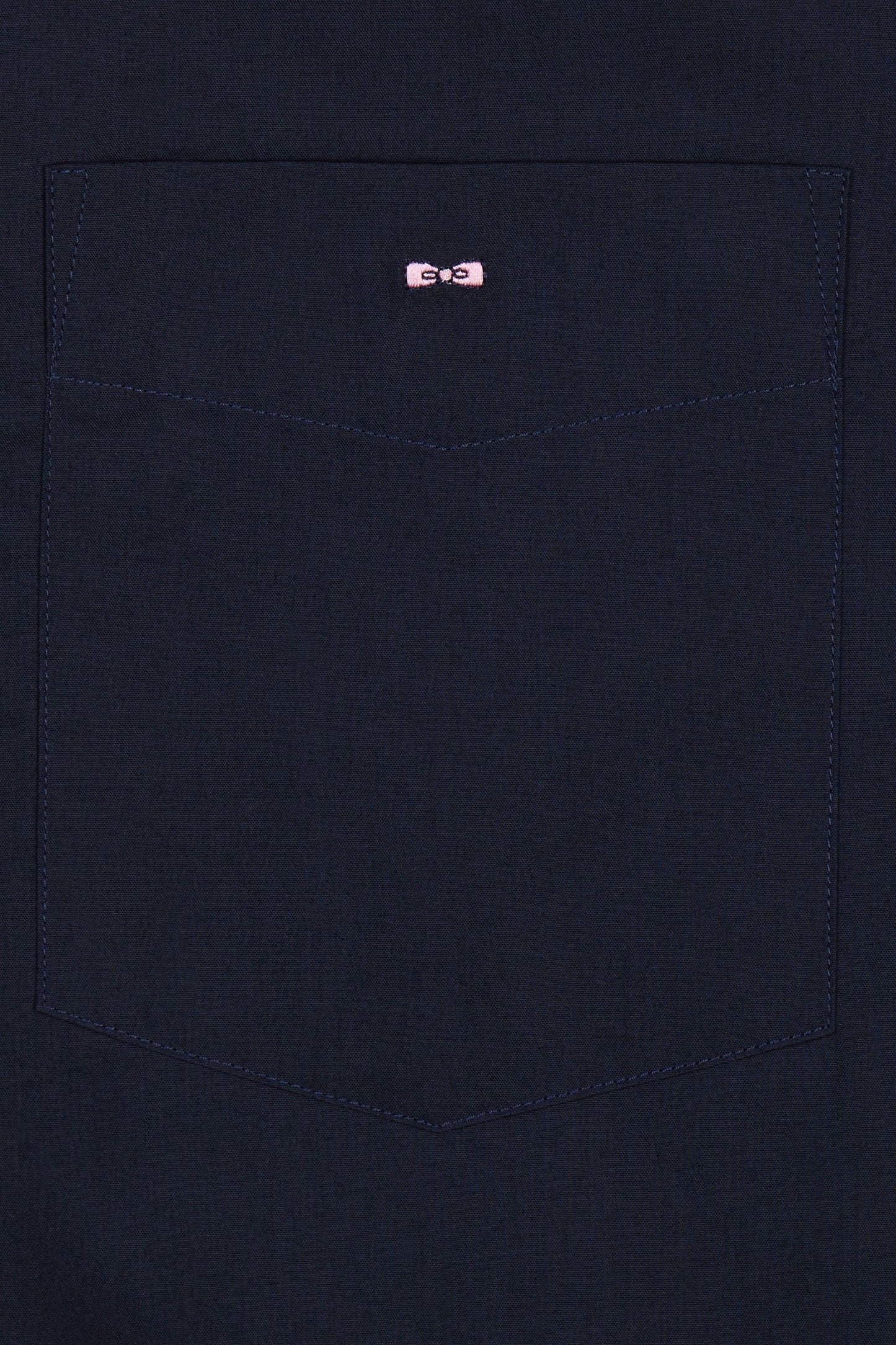 Chemise en coton marine coudière coupe droite