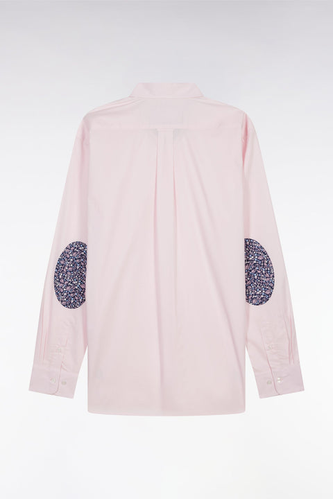 Chemise en coton rose coudière coupe droite - Image 2