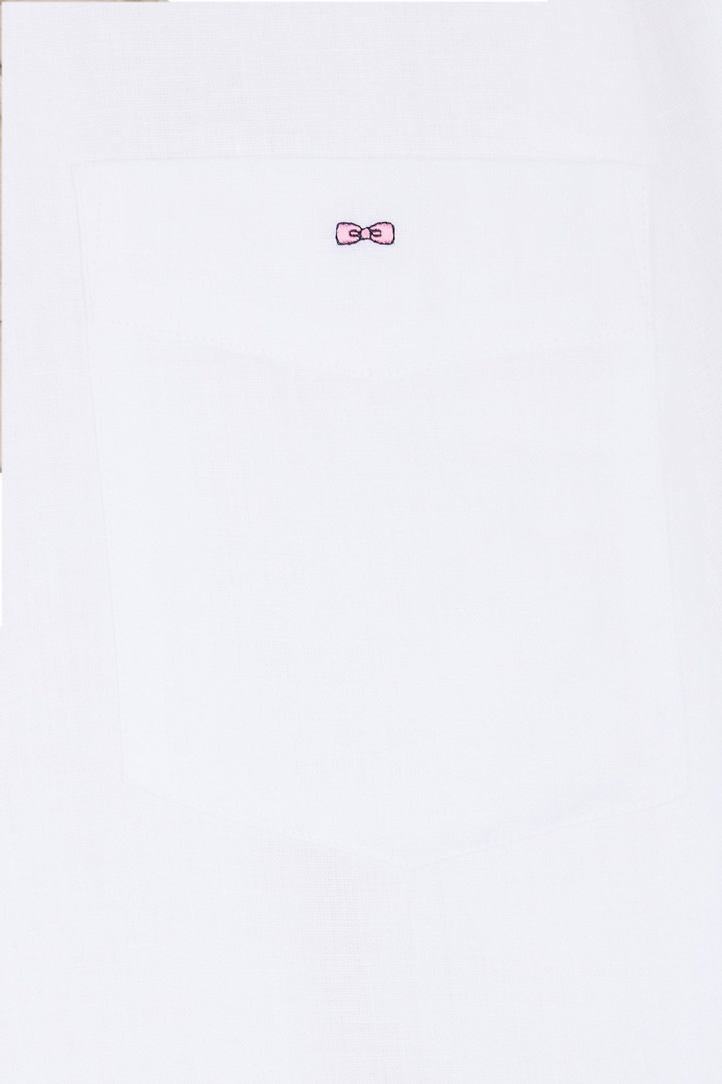 Chemise en lin blanc unie coupe droite