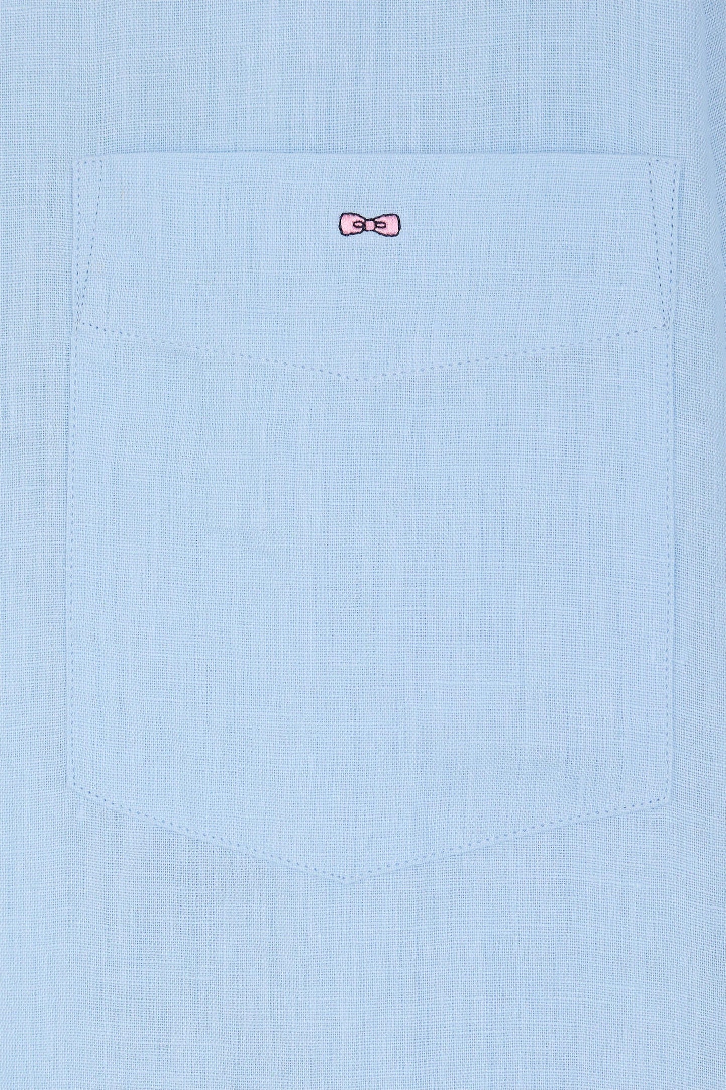 Chemise en lin ciel unie coupe droite