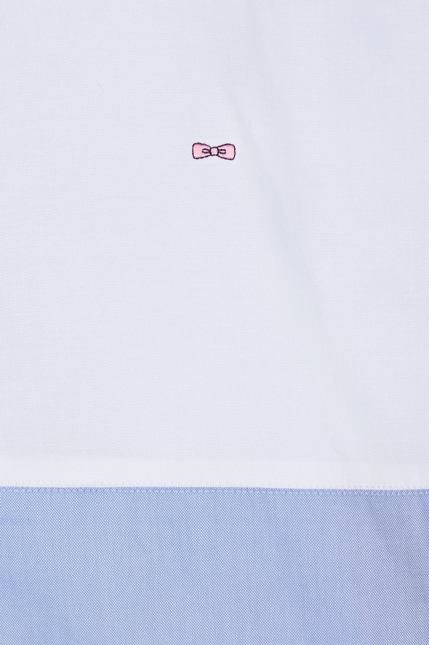 Chemise en twill de coton bleu foncé coupe droite