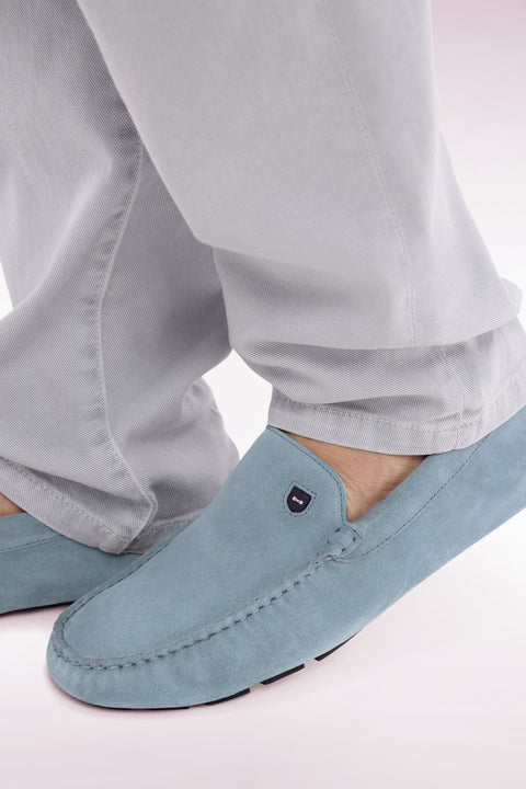 Mocassins en cuir suédé bleu ciel - Image 2