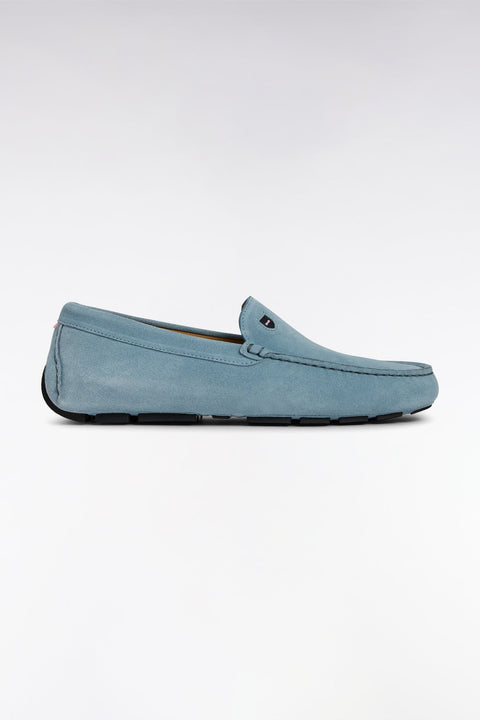 Mocassins en cuir suédé bleu ciel - Image 1