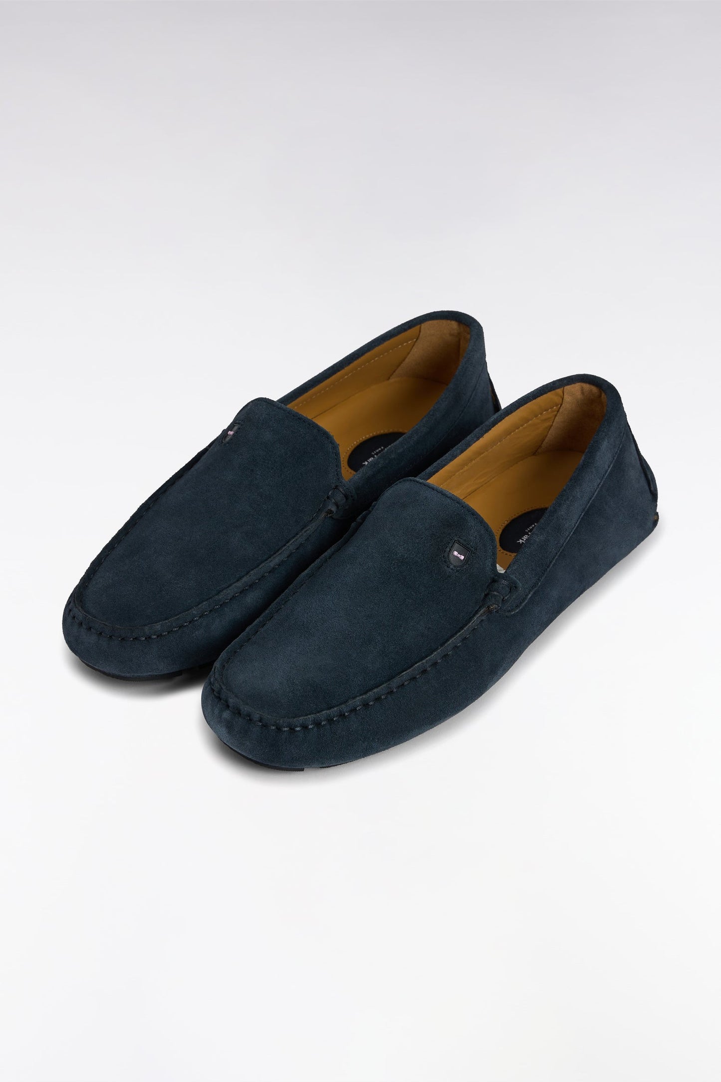 Mocassins en cuir suédé bleu marine