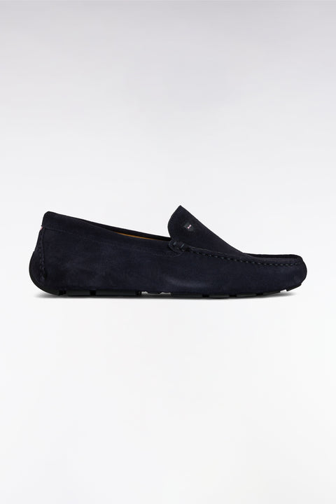 Mocassins en cuir suédé marine - Image 1