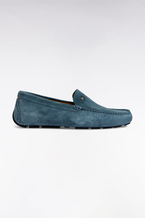 Mocassins en cuir suédé bleus - Image 1