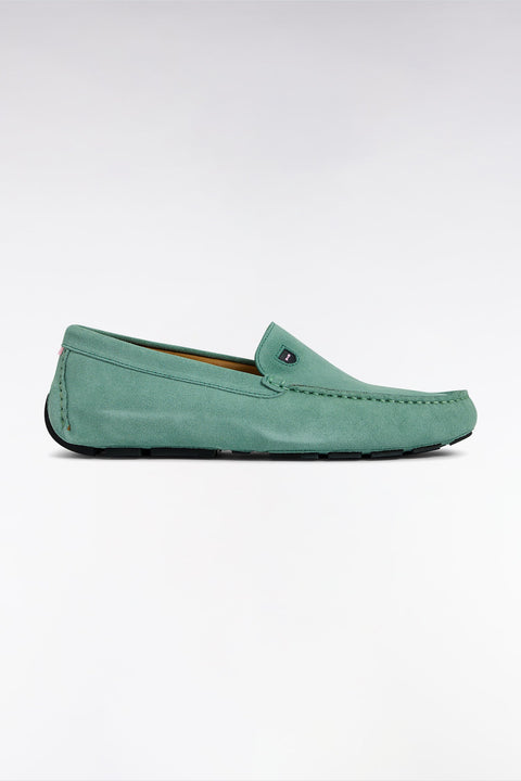 Mocassins en cuir suédé verts - Image 1