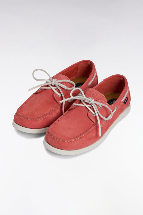 Mocassins bateau en cuir suédé rouge - Image 3