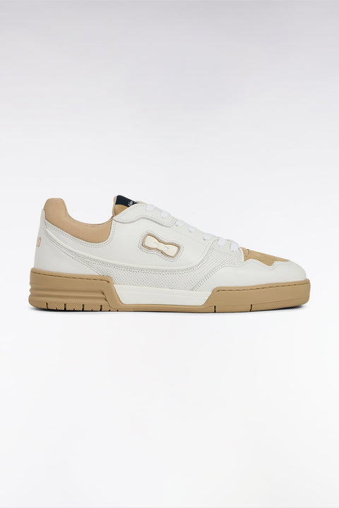 Sneakers EP10 en cuir blanches et beiges - Image 1