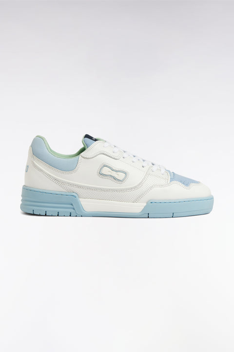 Sneakers EP10 en cuir blanches et vert d'eau - Image 1