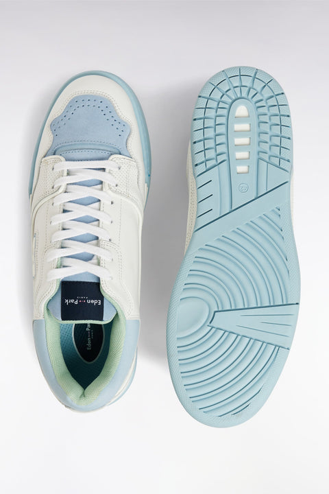 Sneakers EP10 en cuir blanches et vert d'eau - Image 3