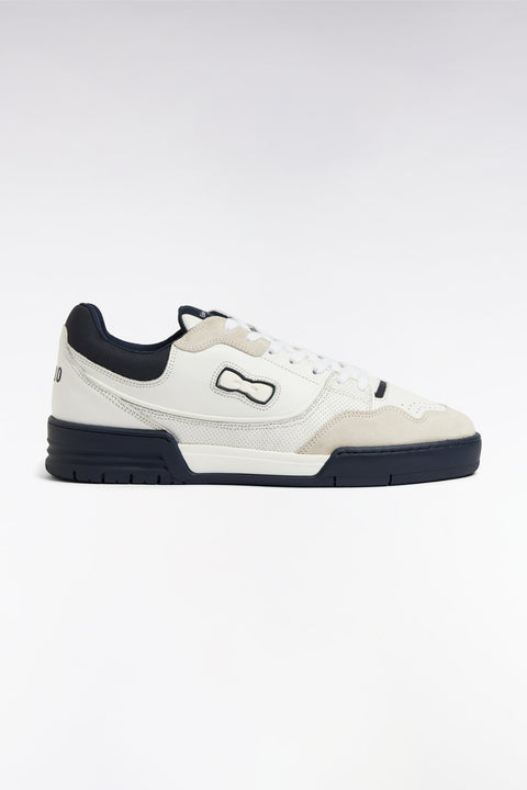 Sneakers EP10 en cuir blanches et marine - Image 1