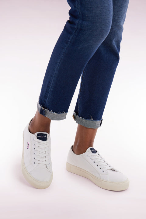 Baskets basses en coton blanches - Image 2