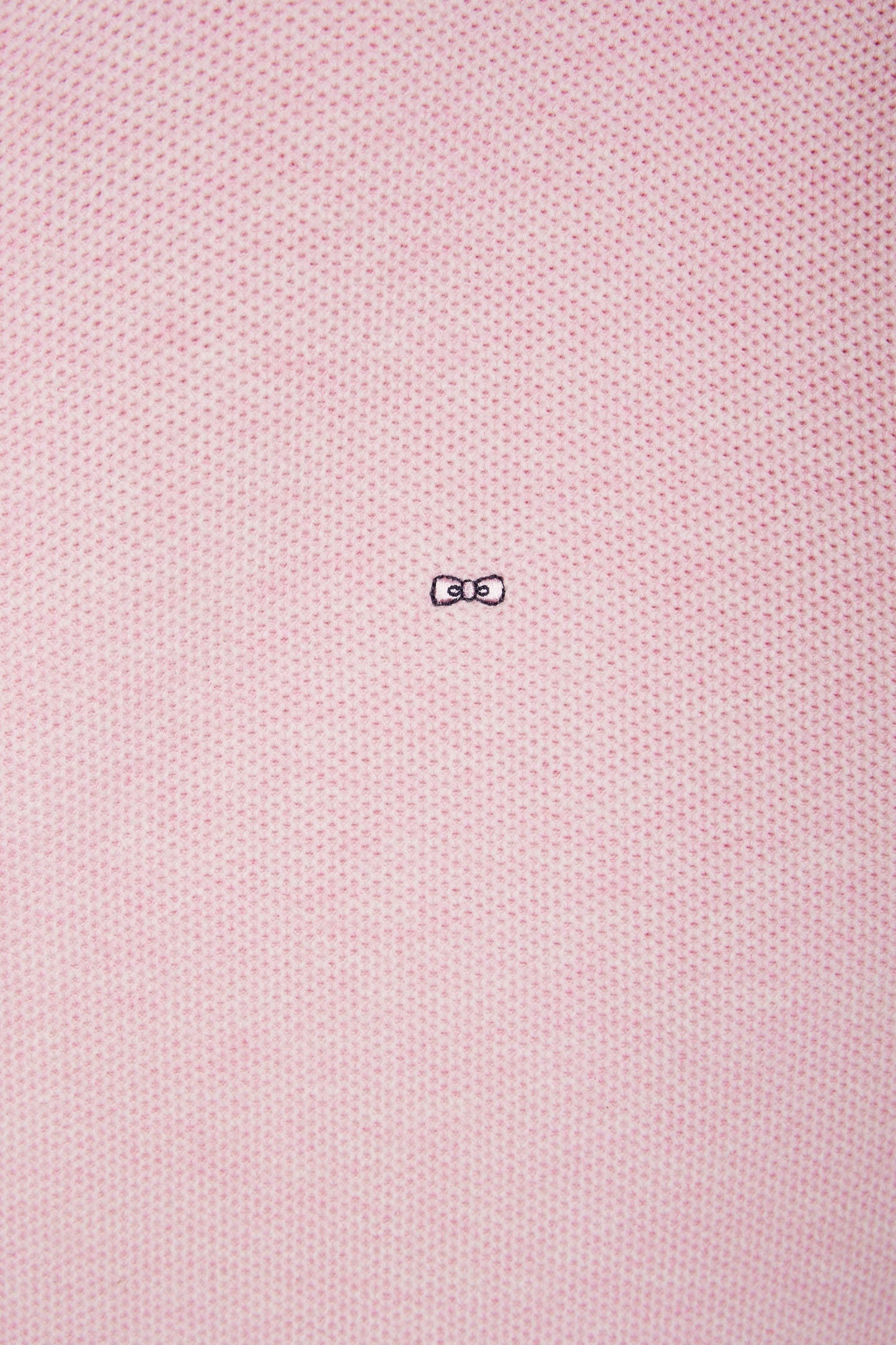 Cardigan zippé en coton nid d'abeille rose coupe droite