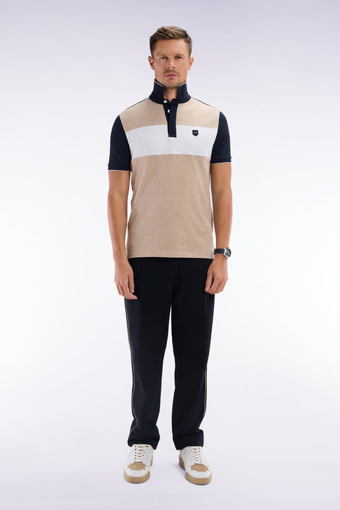 Pantalon jogging en coton interlock noir coupe droite - Image 1