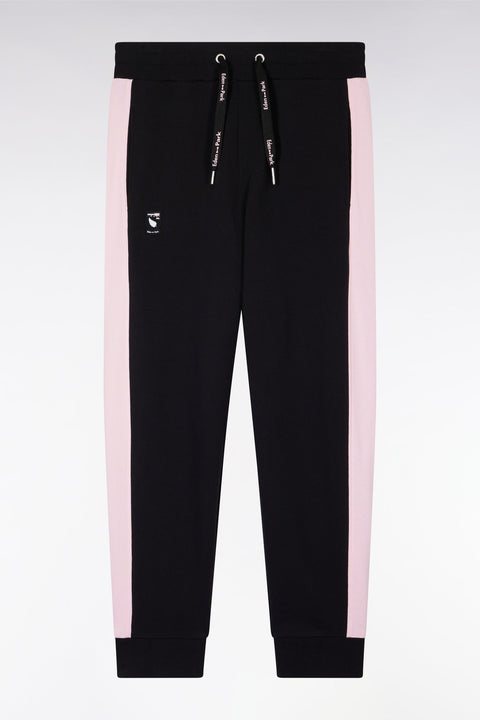 Jogging Nouvelle Zélande en molleton coton noir et rose coupe décontractée - Image 2