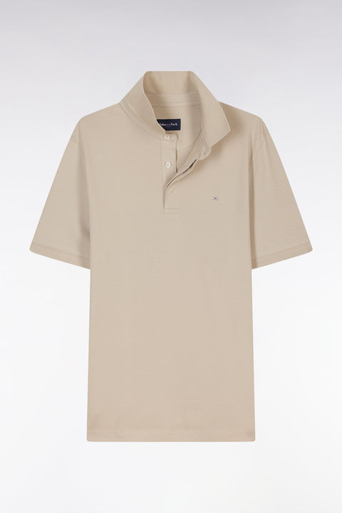 Polo à manches courtes en coton stretch ciel coupe ajustée - Image 2