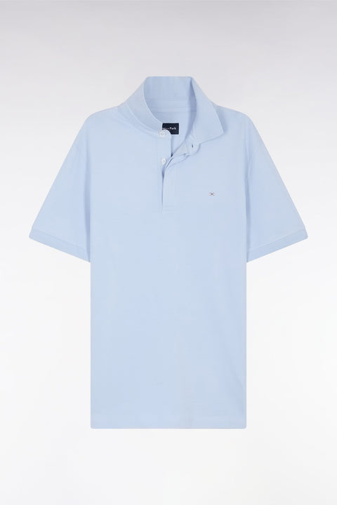 Polo à manches courtes en piqué coton stretch gris clair coupe ajustée - Image 2