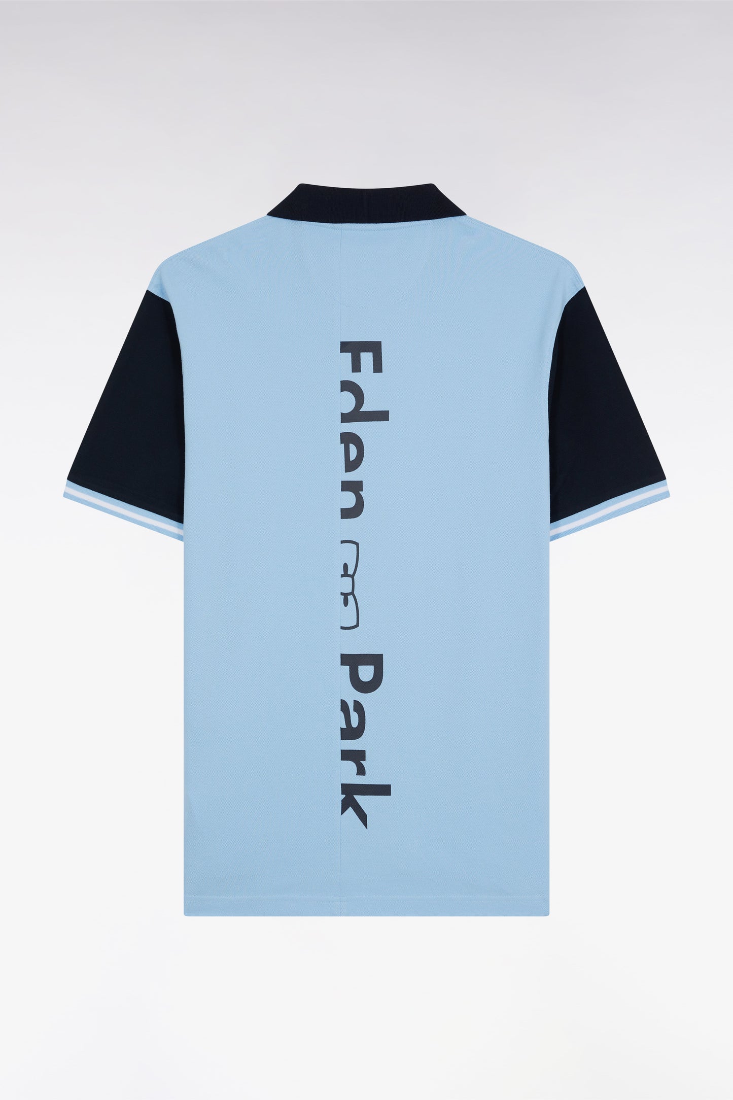 Polo à manches courtes en coton ciel jacquard dos Eden Park coupe décontractée