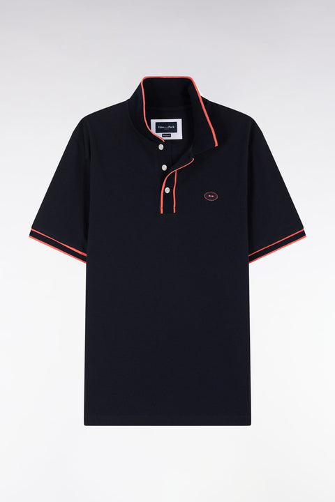 Polo à manches courtes en coton corail rayures colorées coupe décontractée - Image 2