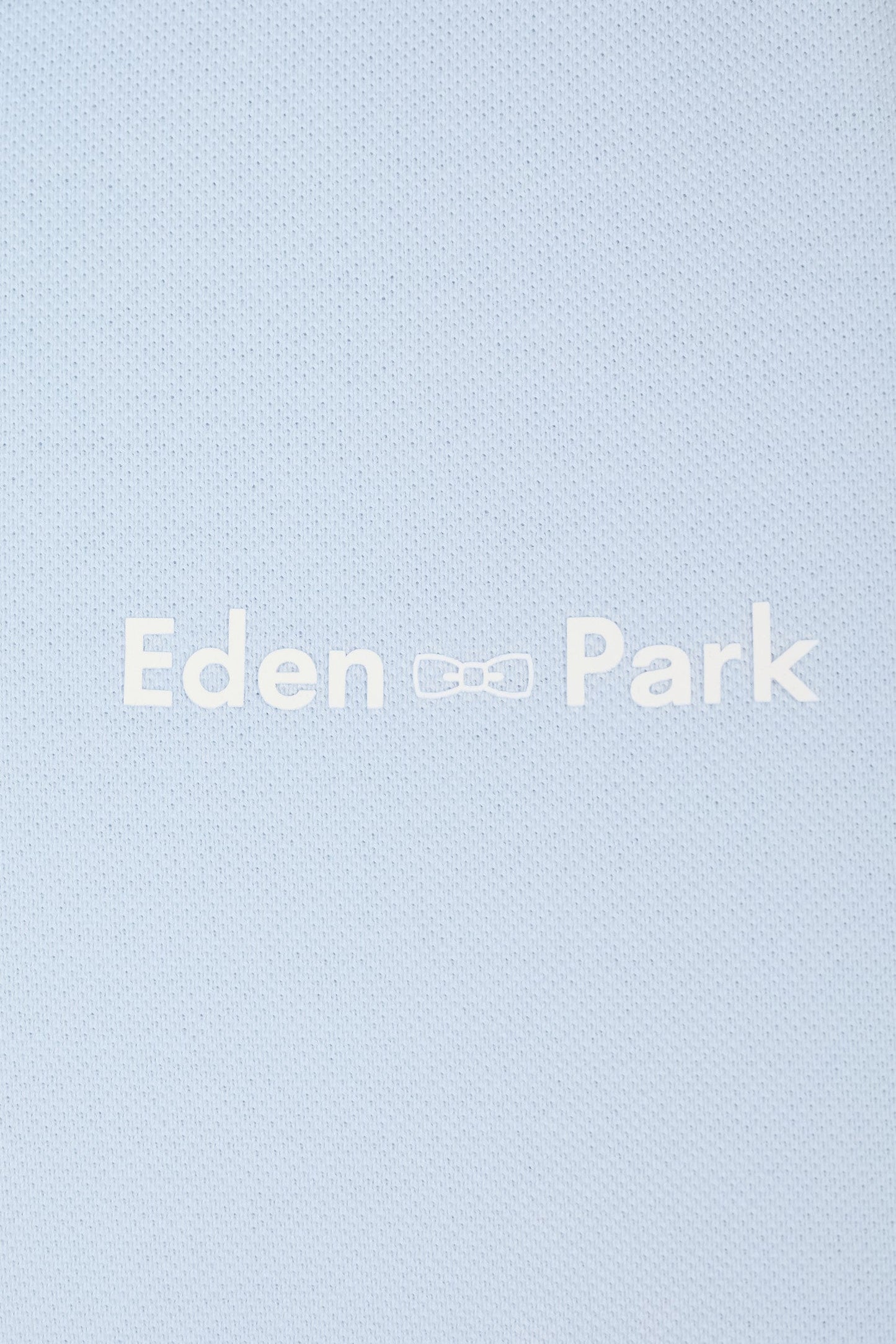 Polo à manches courtes uni en coton ciel inscription Eden Park coupe décontractée