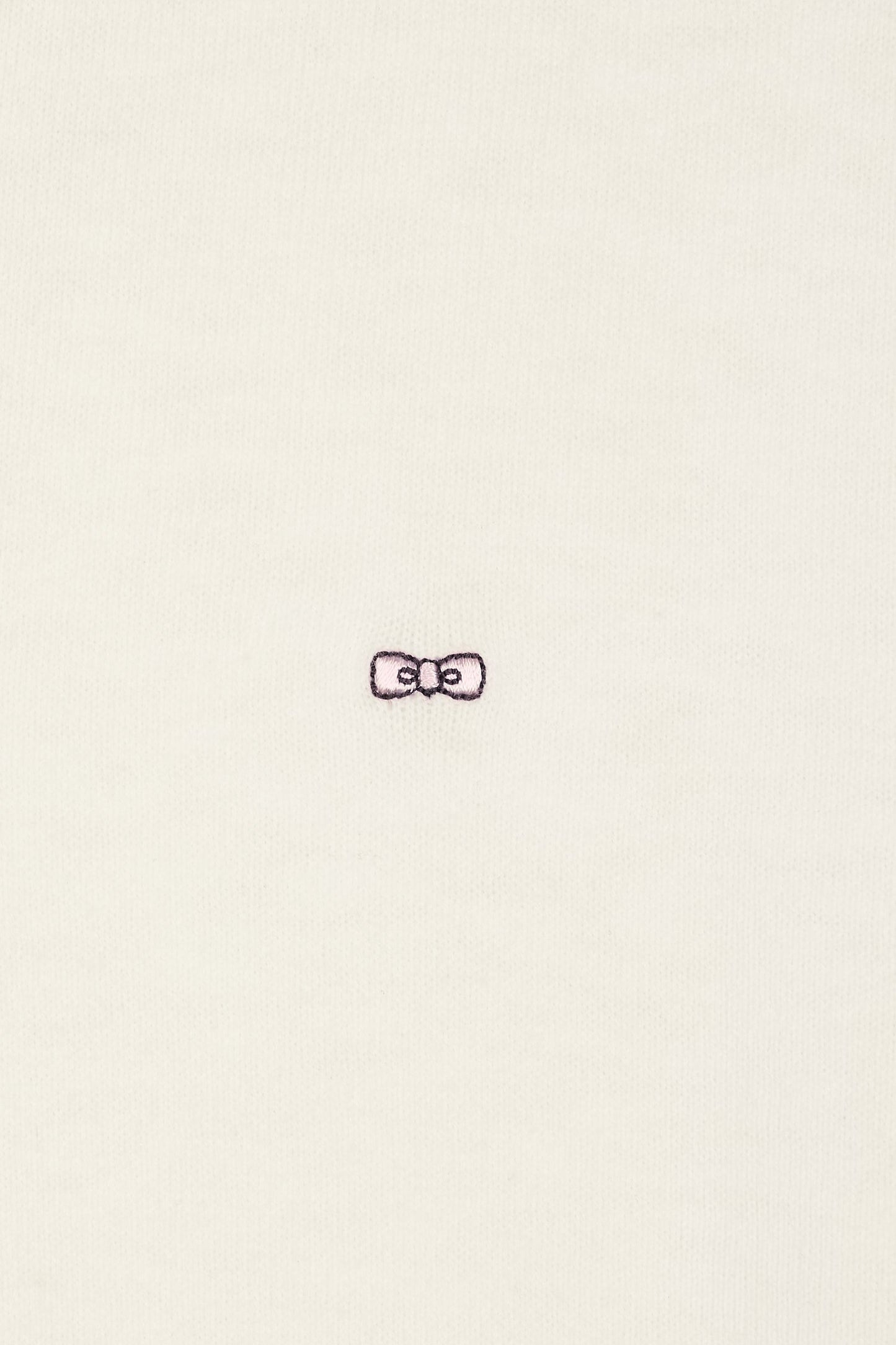 Pull col polo en coton et soie mélangés écru coupe droite