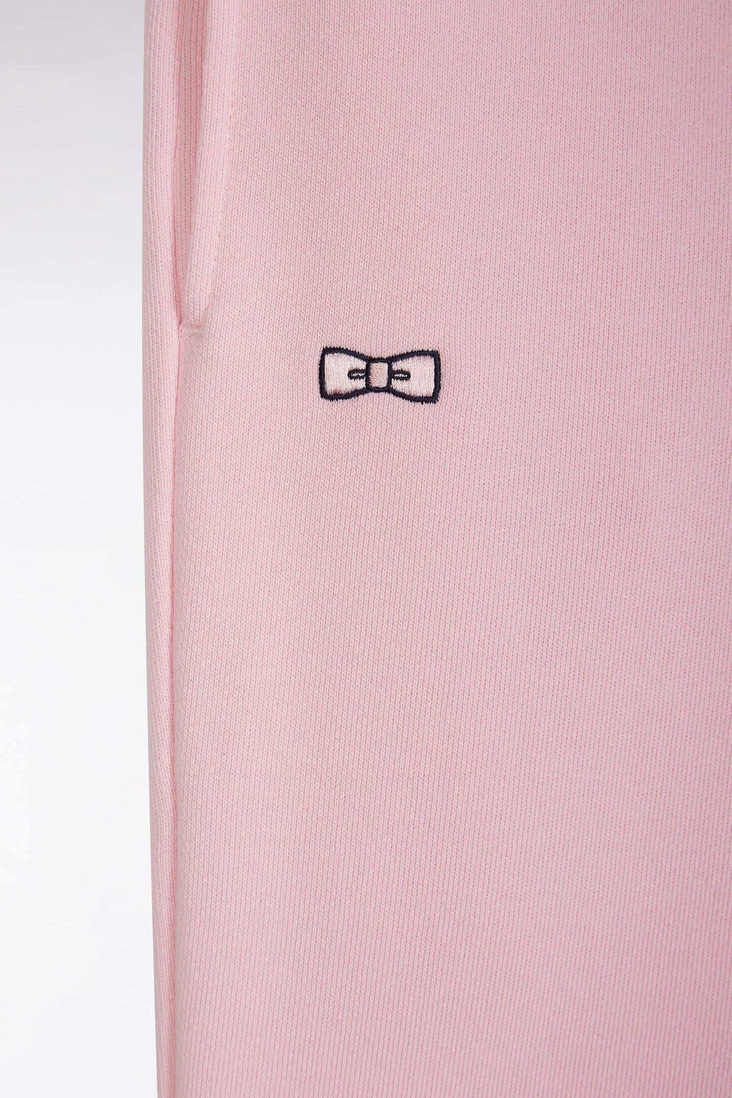 Short en molleton coton rose coupe droite