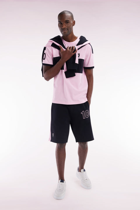 Short New Zealand en coton noir et rose coupe décontractée - Image 3